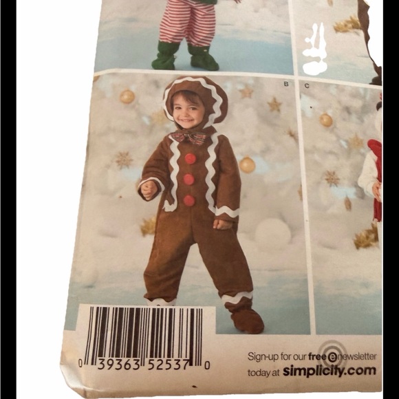 Simplicity Toddler Reindeer Costume - Brown and White - Picture 2 of 6
